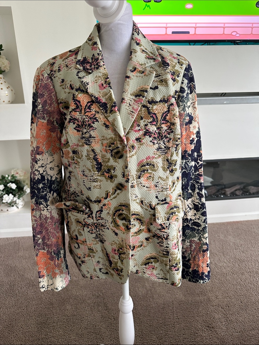 Sundance Floral Tapestry Multicolor Blazer Jacket - Picture 2 of 9